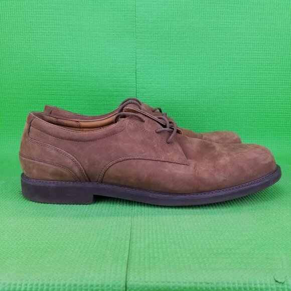 ✅Rockport M1209 Casual Comfort Oxford Shoes Men\'s 15M Saddle BROWN Oiled Nubuck